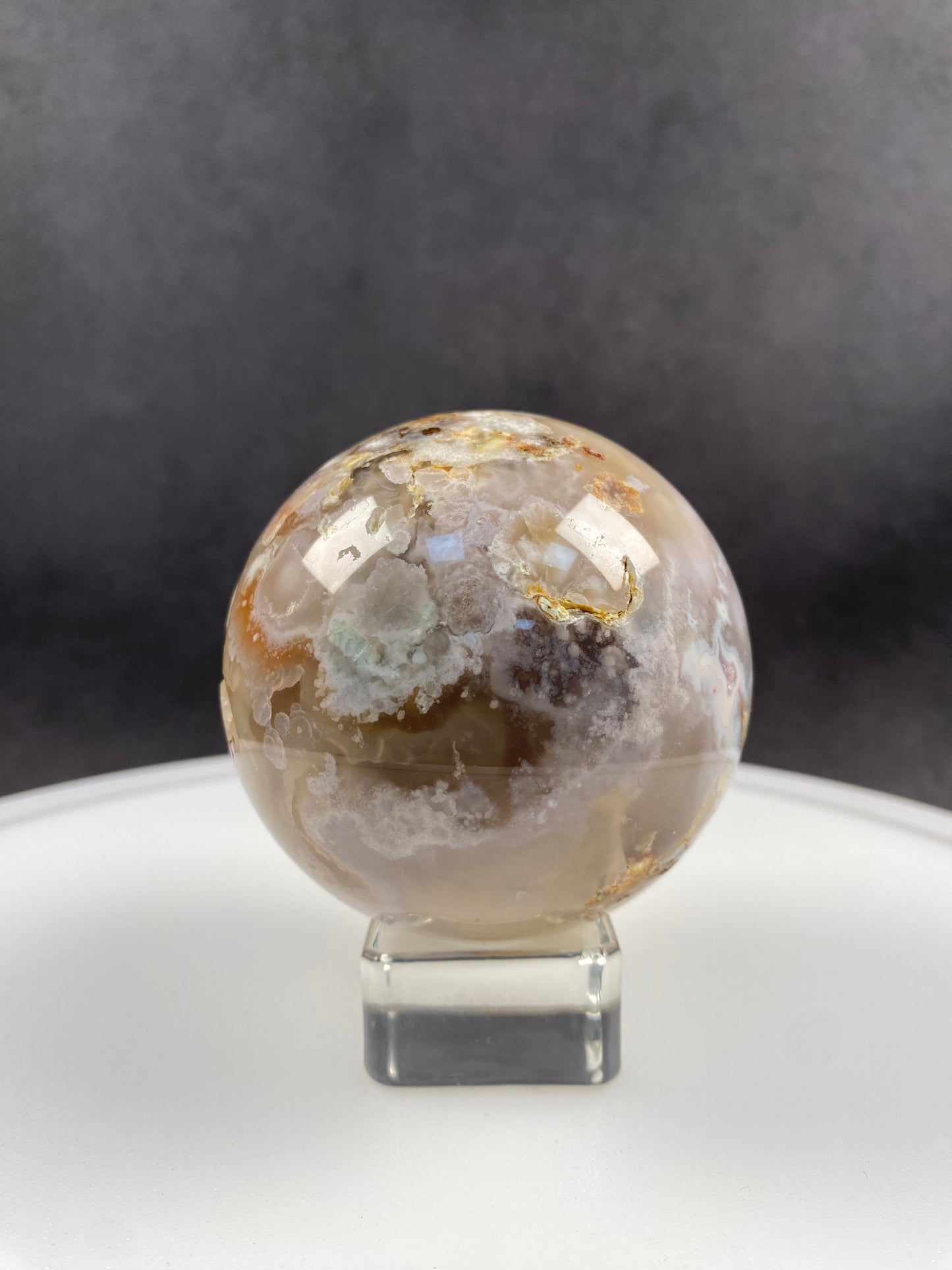 Flower Agate Sphere