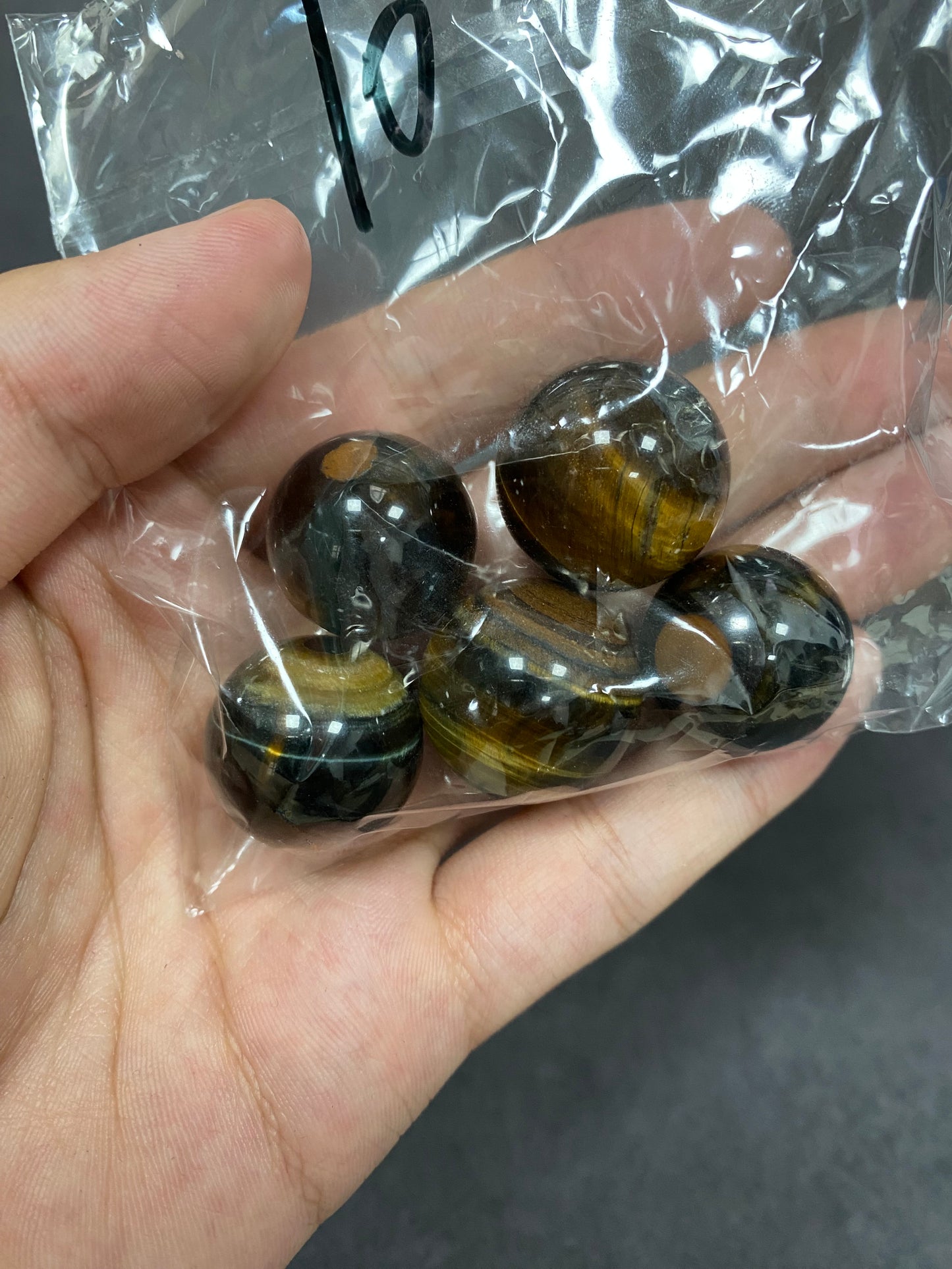 A Bag of Small Tiger Eye Sphere