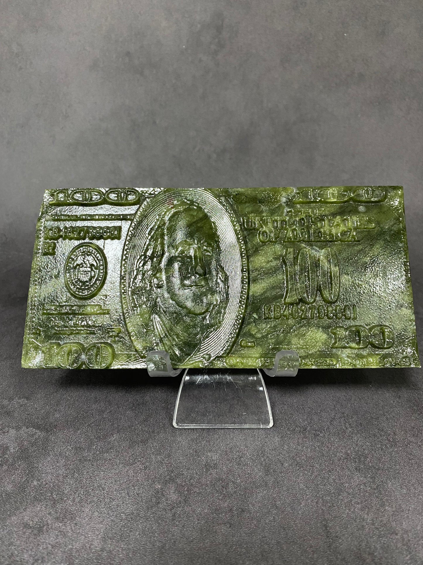 One Hundred Dollar Bill Carving
