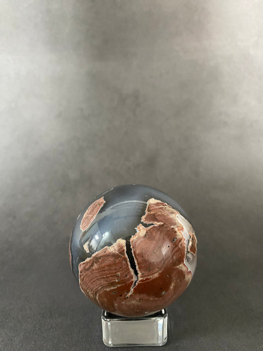 Red Volcano Agate Sphere