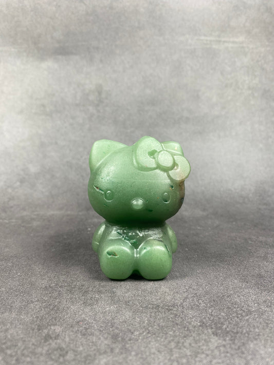 Aventurine Hello Kitty Carving